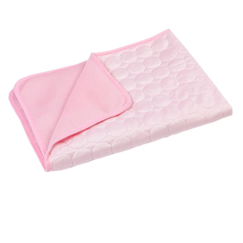 Dog Cooling Mat Cooling Pad for Pets Chilly Pad for Kennels, Crates, Cars, Indoor & Outdoor Ice Silk Mat Cooling Blanket Cushion Non-Toxic Breathable Sleep Bed Beach