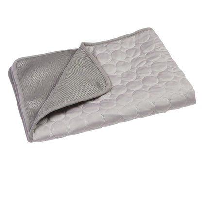 Dog Cooling Mat Cooling Pad for Pets Chilly Pad for Kennels, Crates, Cars, Indoor & Outdoor Ice Silk Mat Cooling Blanket Cushion Non-Toxic Breathable Sleep Bed Beach
